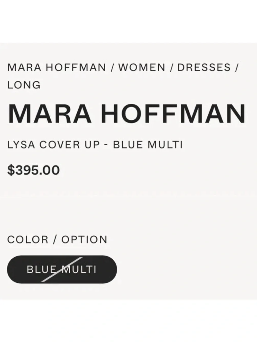 NEW! MARA HOFFMAN Lysa Cover Up Dress in Blue Multi Size S Resortwear Cruise - Picture 13 of 13